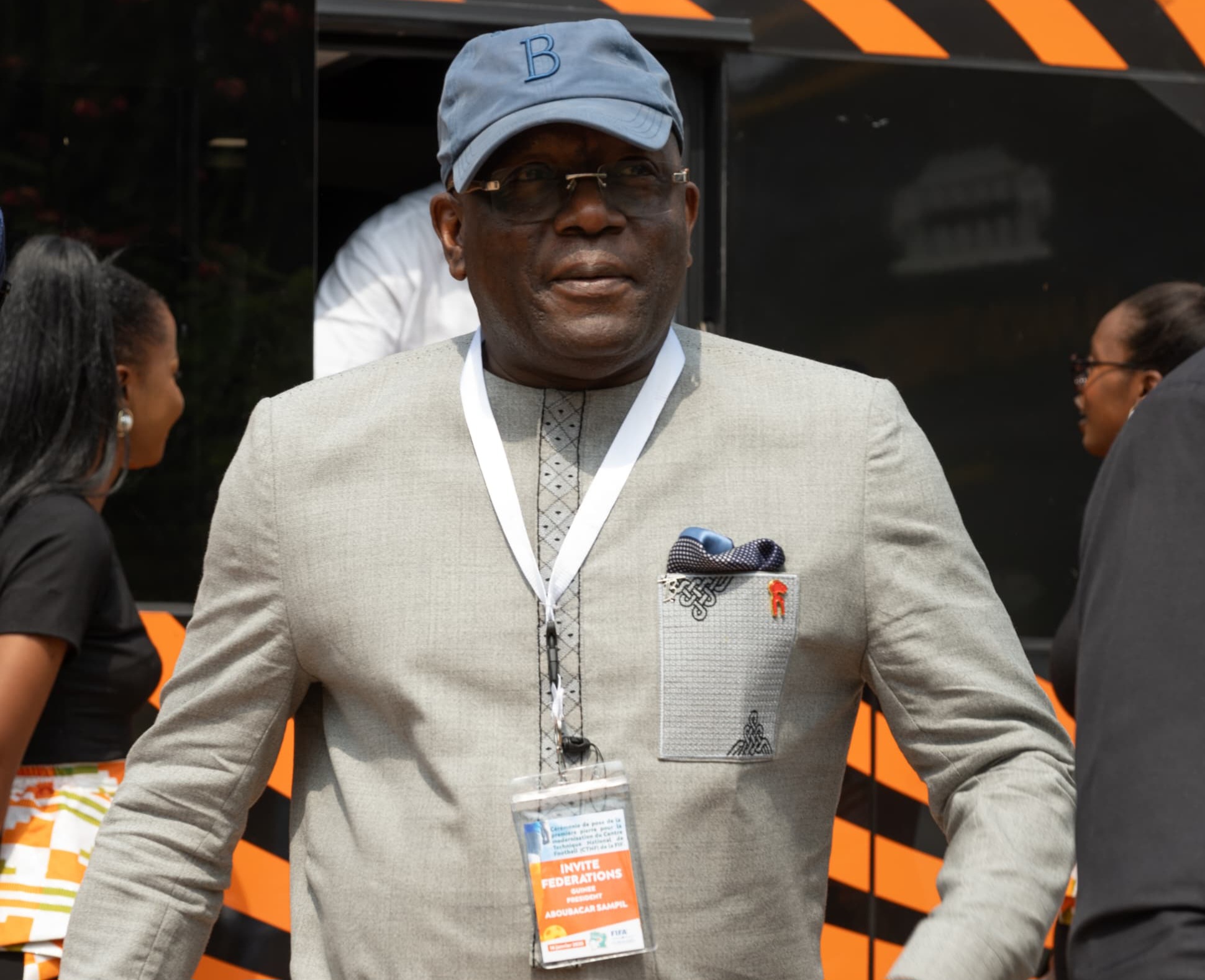 Côte d&rsquo;Ivoire-Fédération Ivoirienne de Football :Le Président de la FGF Aboubacar Sampil assiste à la pose de la première pierre de la réhabilitation du CTNF !