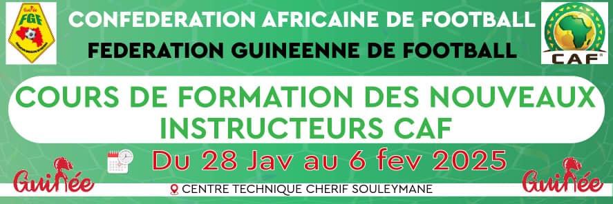 CAF-FGFDes instructeurs locaux à l&rsquo;école de la Confédération Africaine de football !