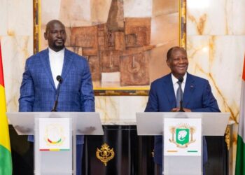 Guinée–Côte d’Ivoire : Ouattara et Mamadi Doumbouya tracent un nouvel axe de coopération…